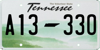 TN license plate A1333O