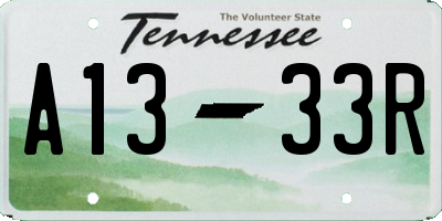 TN license plate A1333R