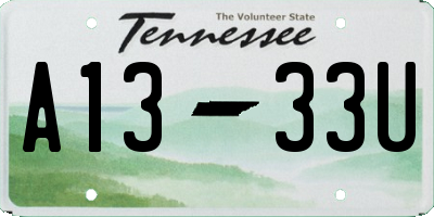 TN license plate A1333U