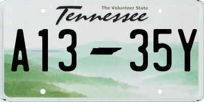 TN license plate A1335Y