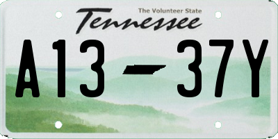 TN license plate A1337Y