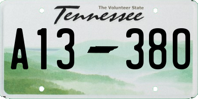 TN license plate A1338O