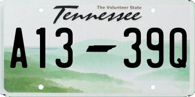 TN license plate A1339Q