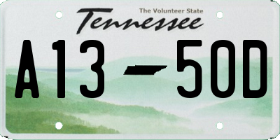 TN license plate A1350D