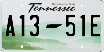 TN license plate A1351E