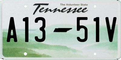 TN license plate A1351V