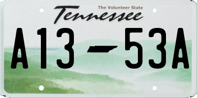 TN license plate A1353A