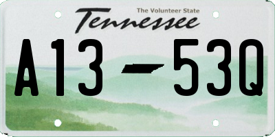 TN license plate A1353Q