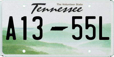TN license plate A1355L