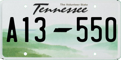 TN license plate A1355O