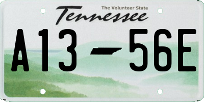 TN license plate A1356E