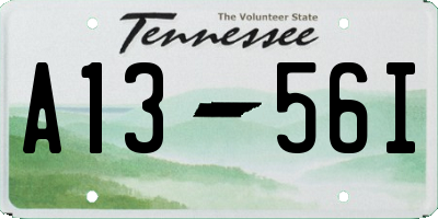 TN license plate A1356I