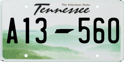 TN license plate A1356O