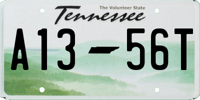 TN license plate A1356T