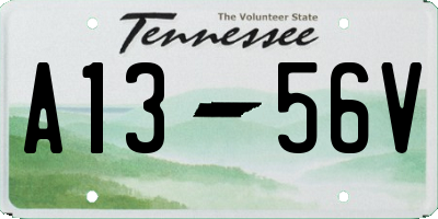 TN license plate A1356V