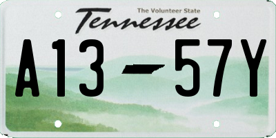TN license plate A1357Y