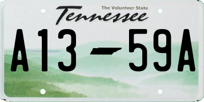 TN license plate A1359A