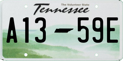 TN license plate A1359E