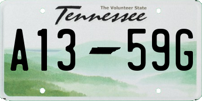 TN license plate A1359G