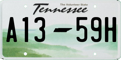 TN license plate A1359H