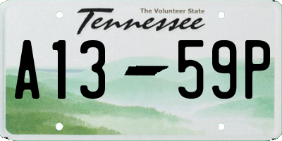 TN license plate A1359P