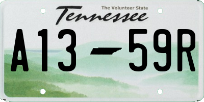 TN license plate A1359R
