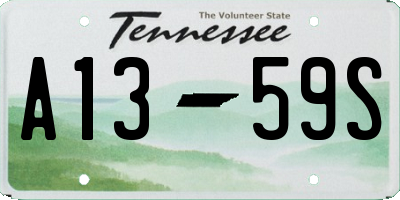 TN license plate A1359S