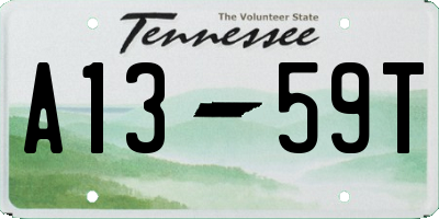 TN license plate A1359T