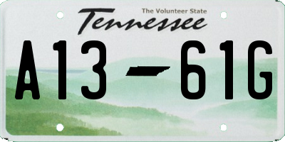 TN license plate A1361G