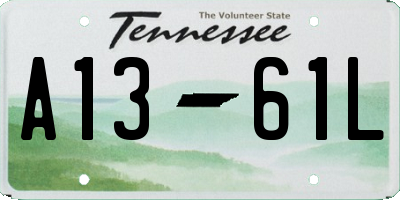 TN license plate A1361L