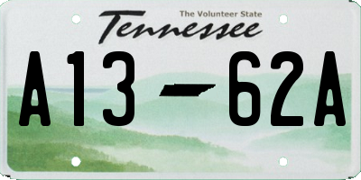 TN license plate A1362A
