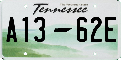 TN license plate A1362E