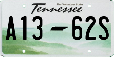 TN license plate A1362S
