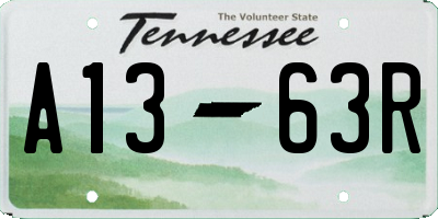 TN license plate A1363R