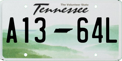 TN license plate A1364L