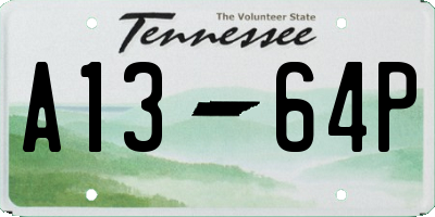 TN license plate A1364P