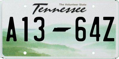 TN license plate A1364Z
