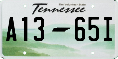 TN license plate A1365I