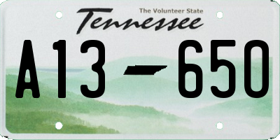 TN license plate A1365O