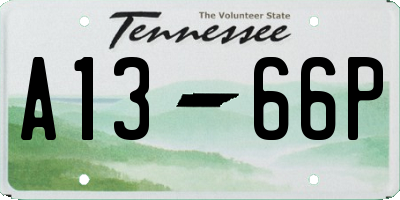TN license plate A1366P