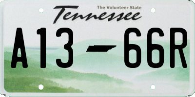 TN license plate A1366R