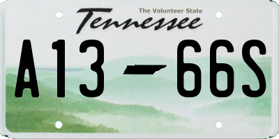 TN license plate A1366S