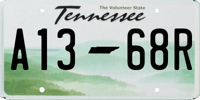 TN license plate A1368R