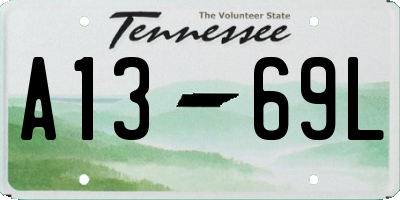 TN license plate A1369L