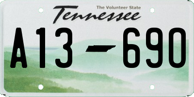 TN license plate A1369O