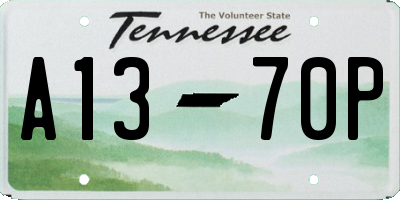 TN license plate A1370P