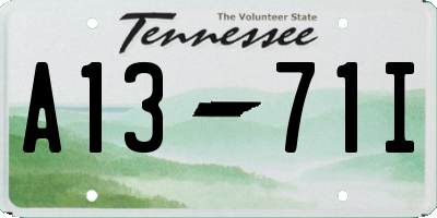 TN license plate A1371I