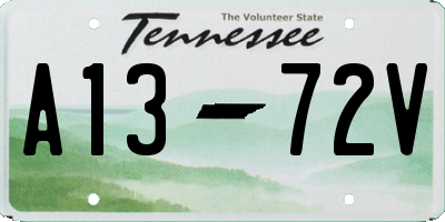TN license plate A1372V