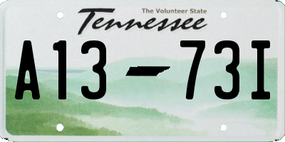 TN license plate A1373I