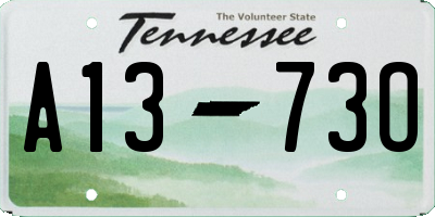 TN license plate A1373O